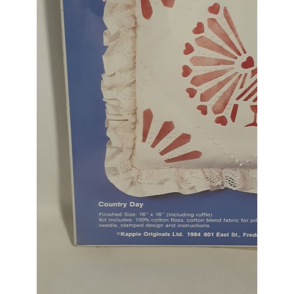 Kappie Originals Pillow Kit, Country Day Stencil Stitching 00303 Rooster - Picture 3 of 5